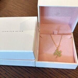 Jennifer Meyer 18k Yellow Gold Large Clover Necklace